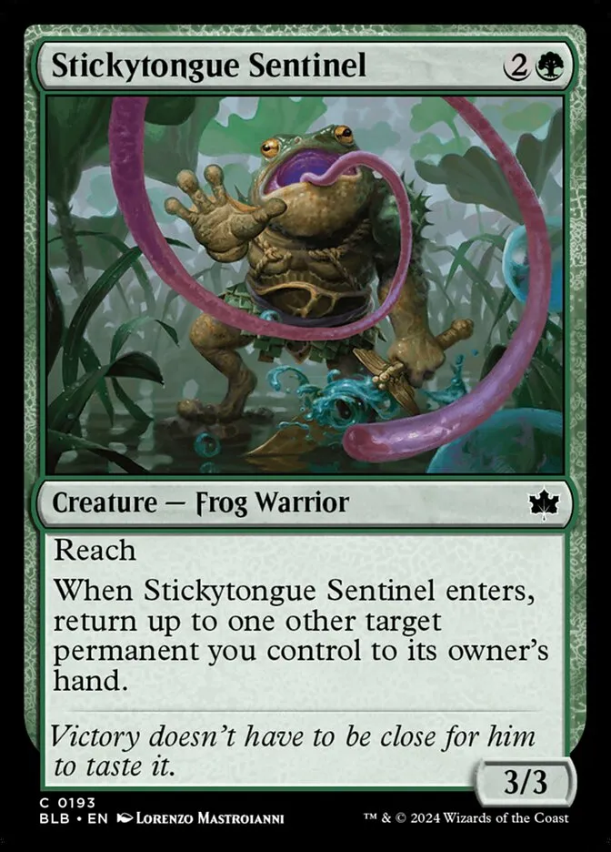 Stickytongue Sentinel Front Face