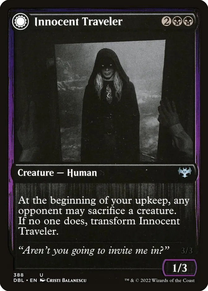 Innocent Traveler // Malicious Invader Front Face