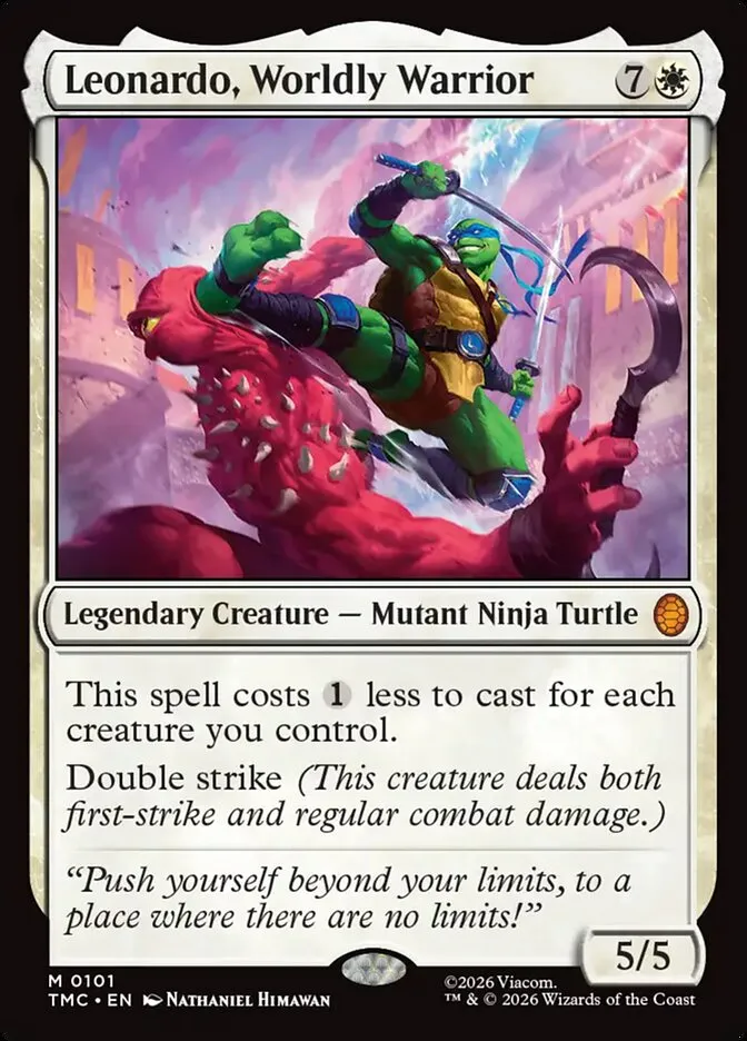 Leonardo, Worldly Warrior Front Face