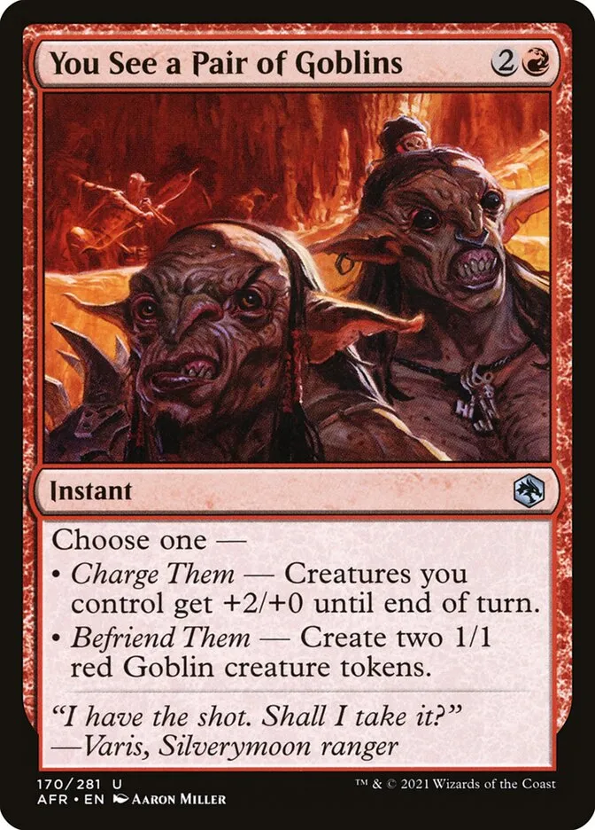 You See a Pair of Goblins Front Face