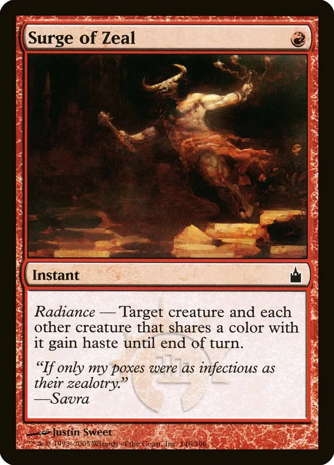 Surge of Zeal Front Face