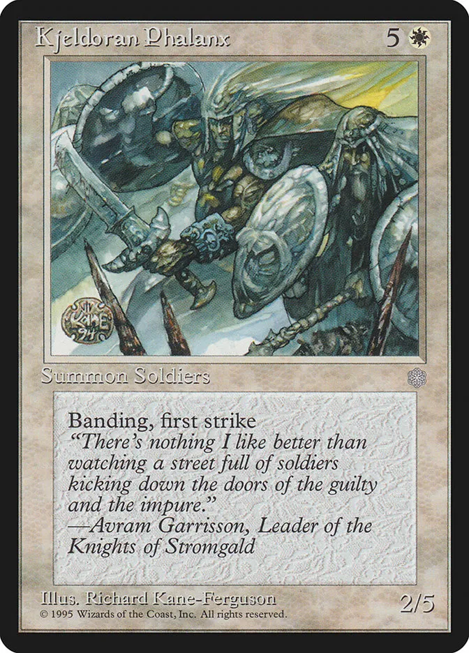 Kjeldoran Phalanx Front Face