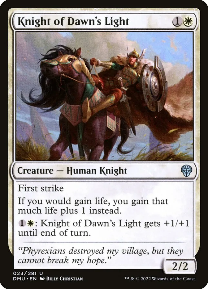 Knight of Dawn's Light Front Face