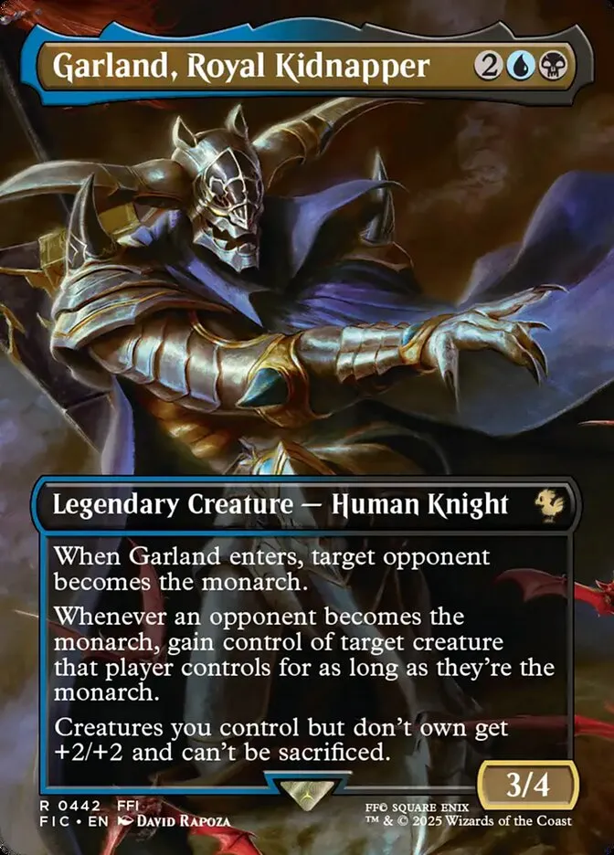 Garland, Royal Kidnapper Front Face