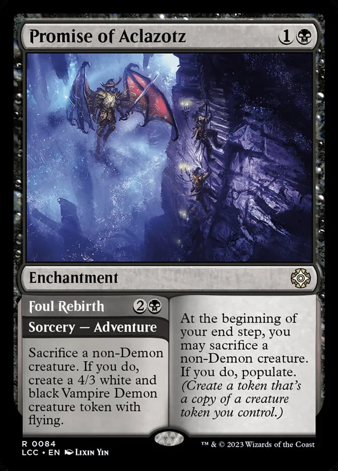 Promise of Aclazotz // Foul Rebirth Front Face