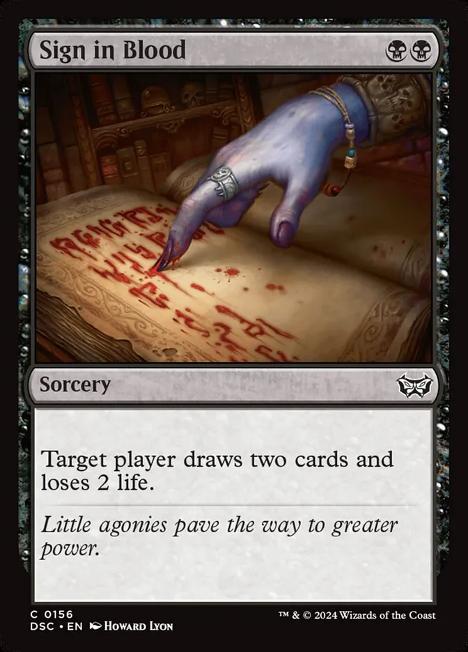 Sign in Blood Front Face