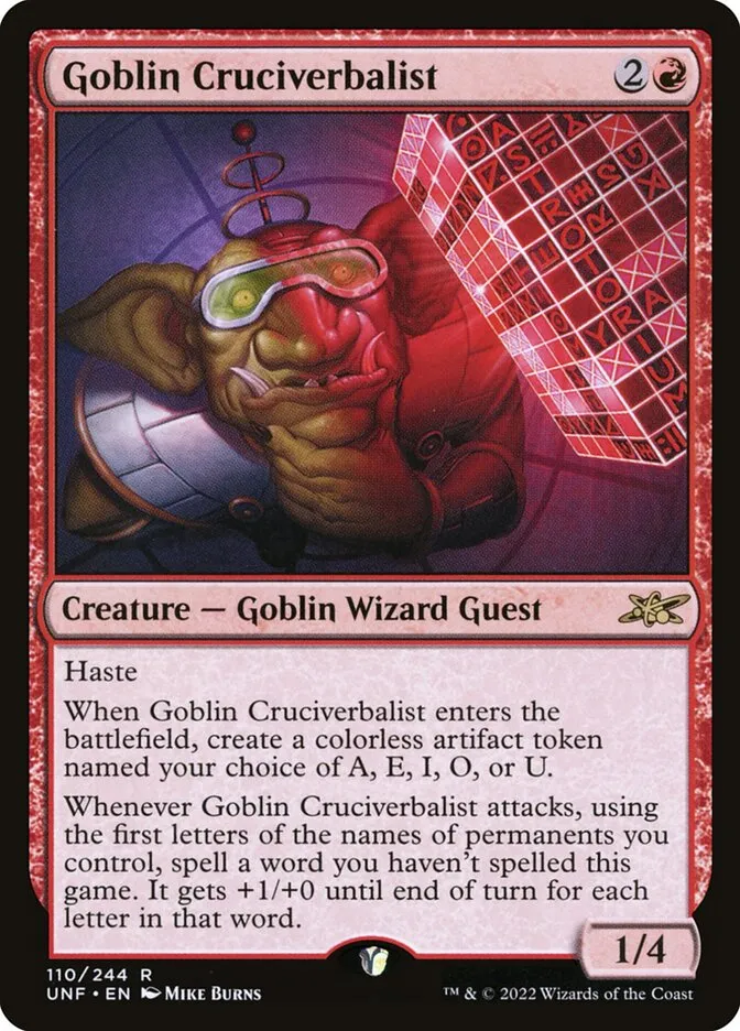 Goblin Cruciverbalist Front Face