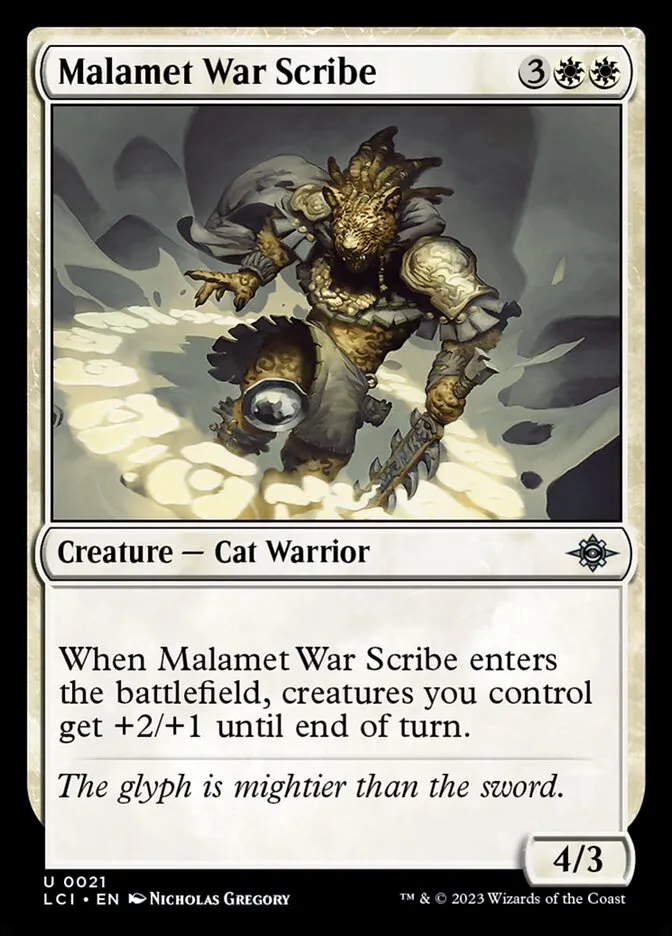 Malamet War Scribe Front Face