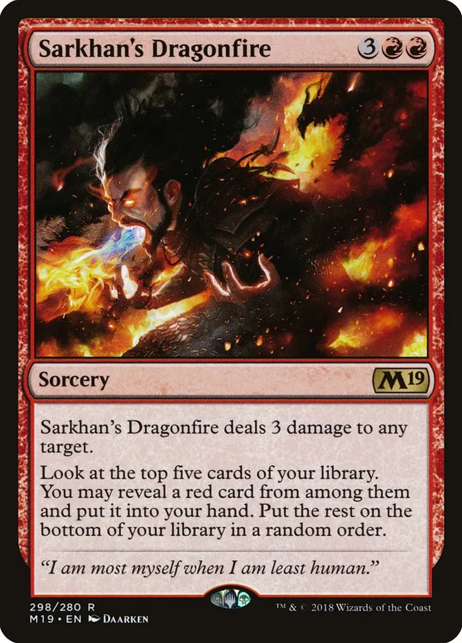 Sarkhan's Dragonfire Front Face