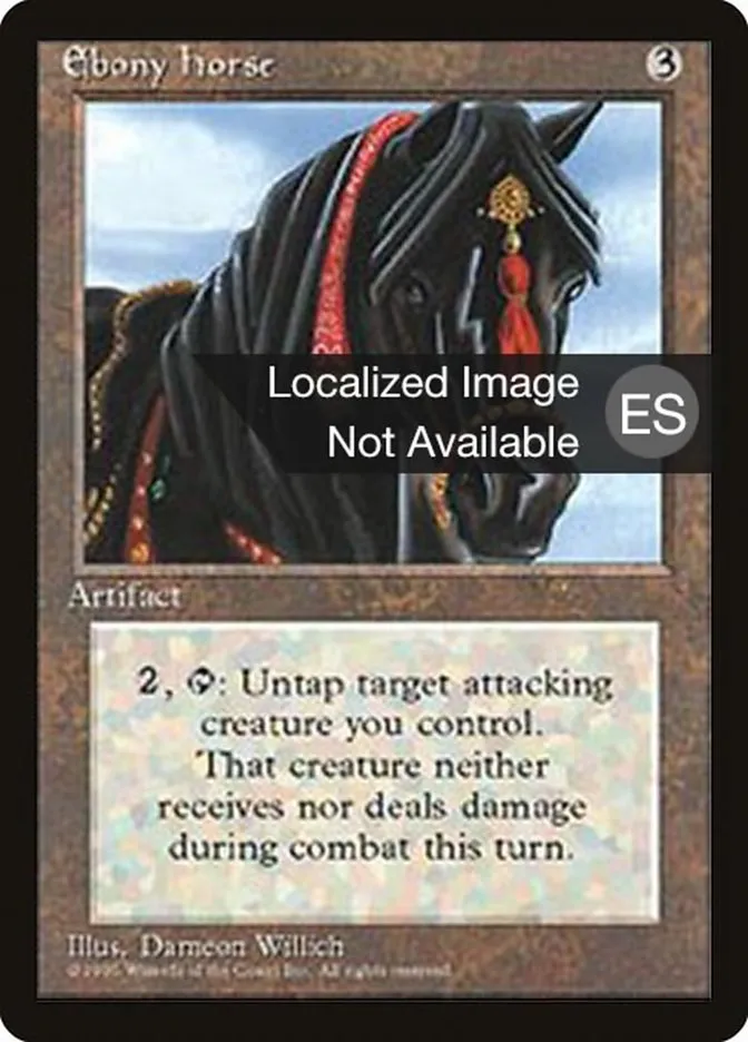 Ebony Horse Front Face