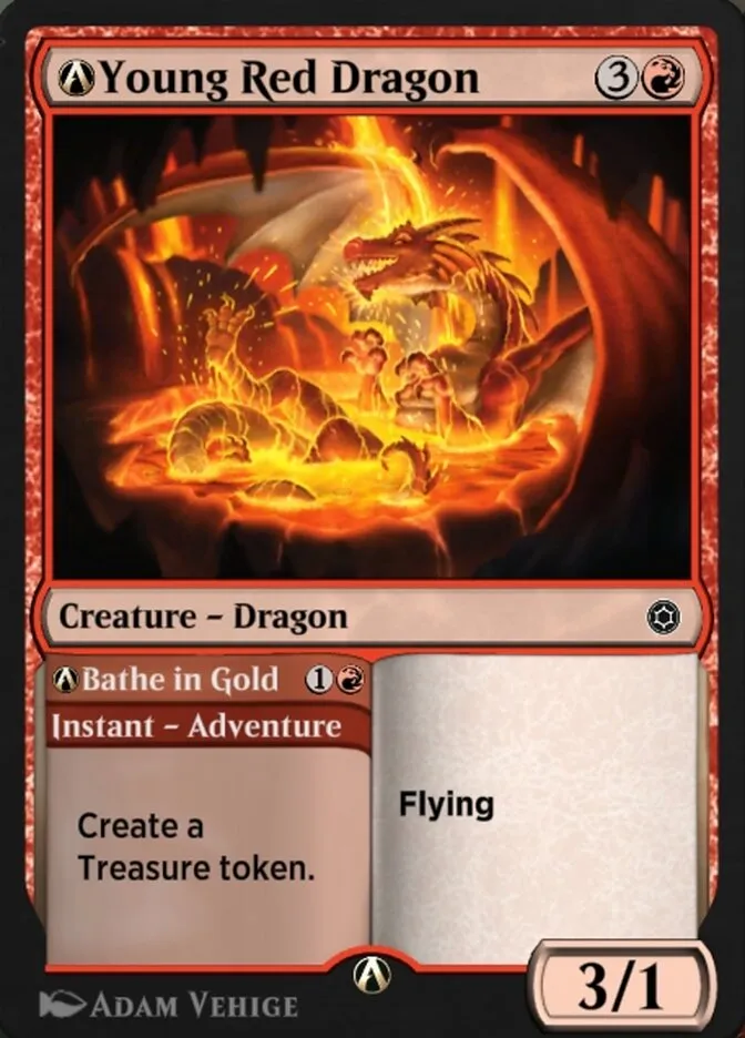 A-Young Red Dragon // A-Bathe in Gold Front Face