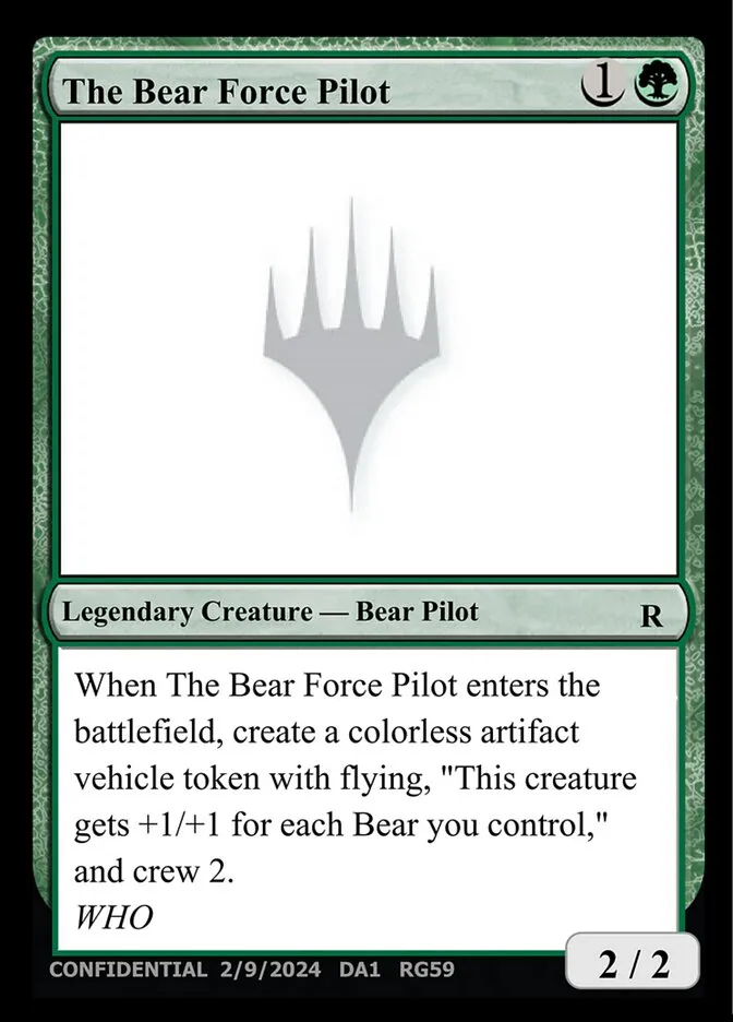 The Bear Force Pilot Front Face