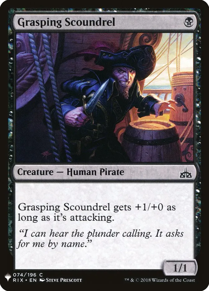 Grasping Scoundrel Front Face