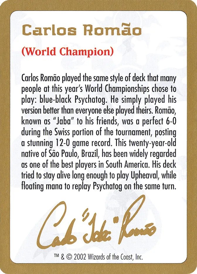 Carlos Romão Bio Front Face