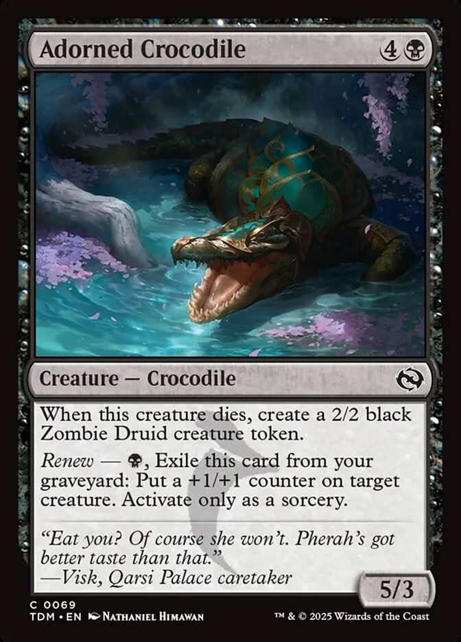 Adorned Crocodile Front Face