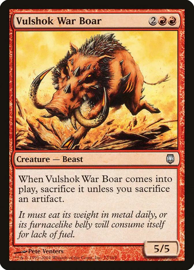 Vulshok War Boar Front Face
