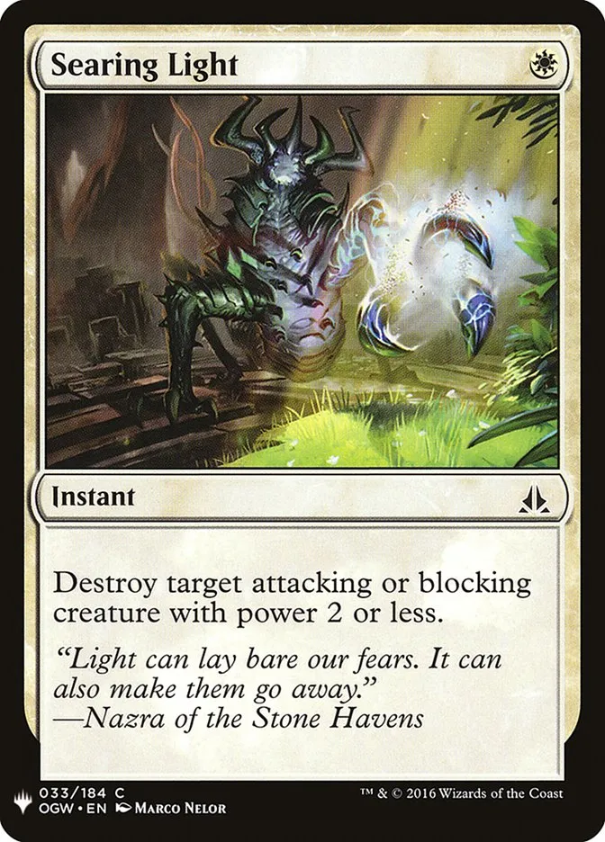 Searing Light Front Face
