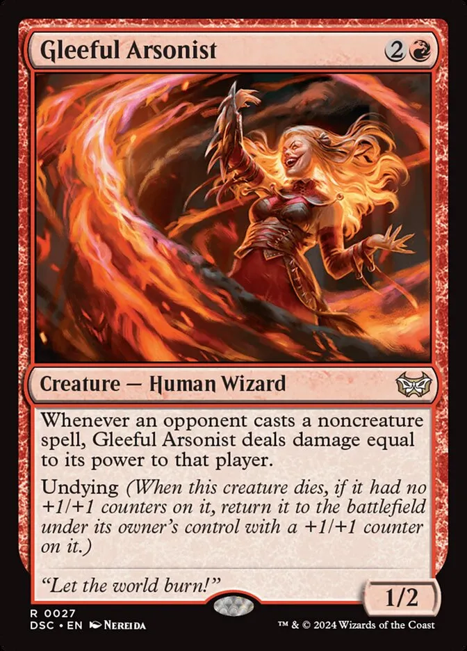 Gleeful Arsonist Front Face