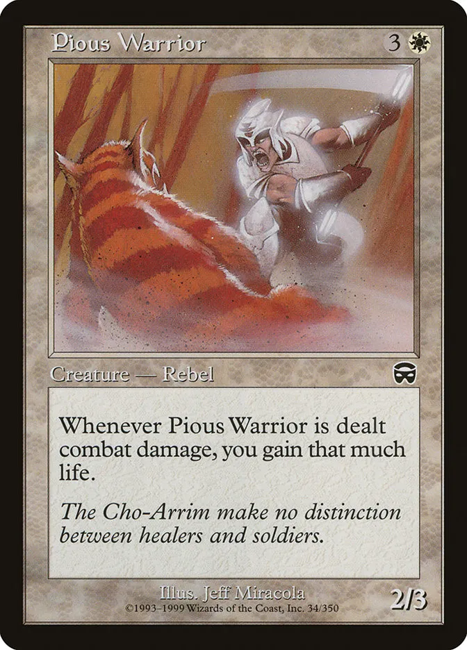 Pious Warrior Front Face