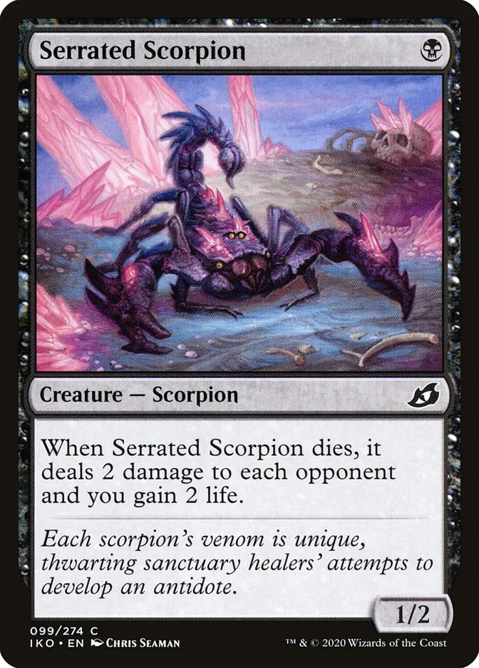 Serrated Scorpion Front Face