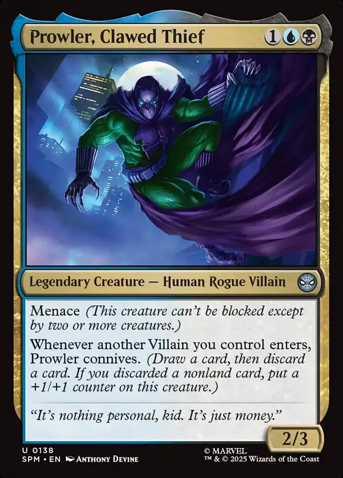 Prowler, Clawed Thief Front Face