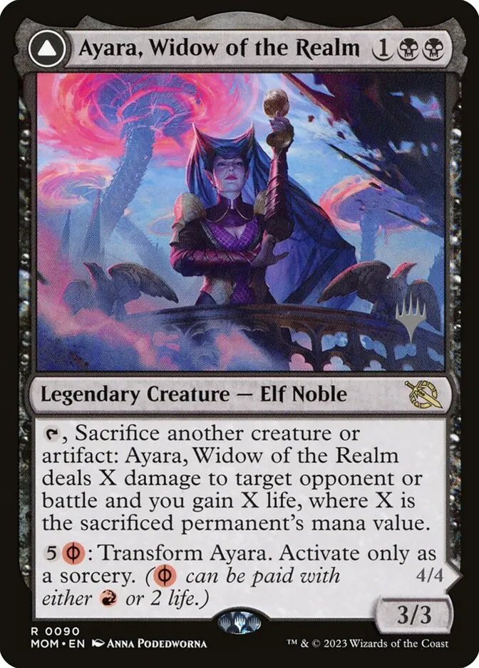 Ayara, Widow of the Realm // Ayara, Furnace Queen Front Face