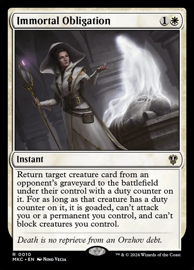 Immortal Obligation Front Face