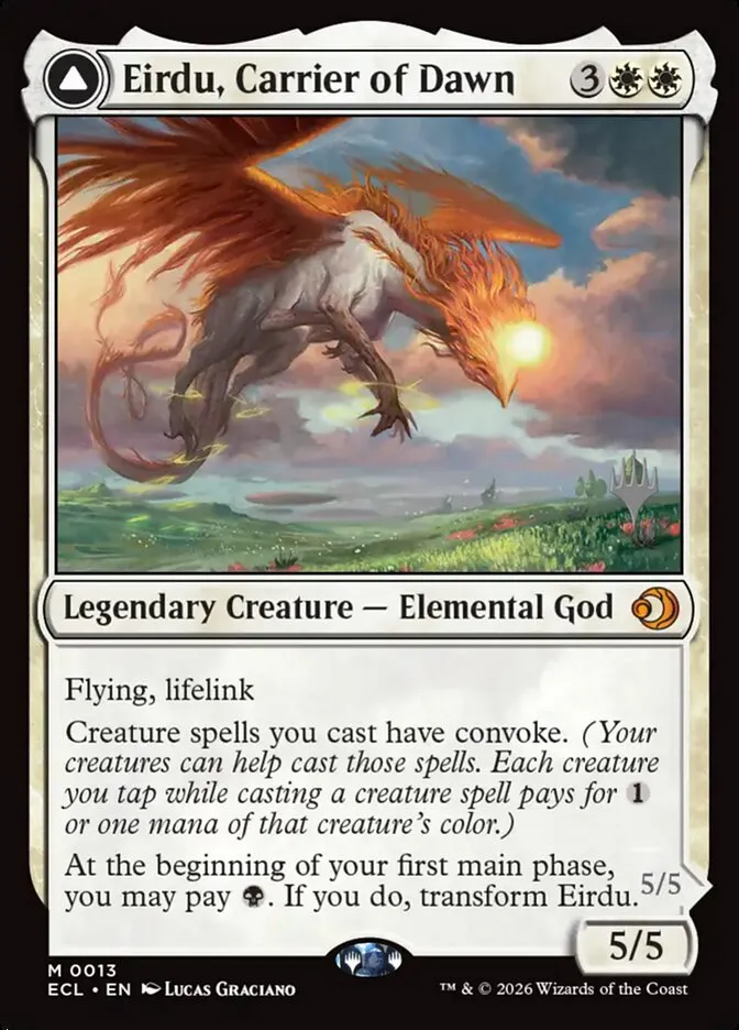 Eirdu, Carrier of Dawn // Isilu, Carrier of Twilight Front Face