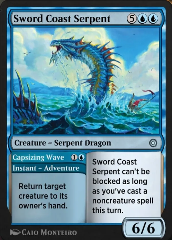 Sword Coast Serpent // Capsizing Wave Front Face