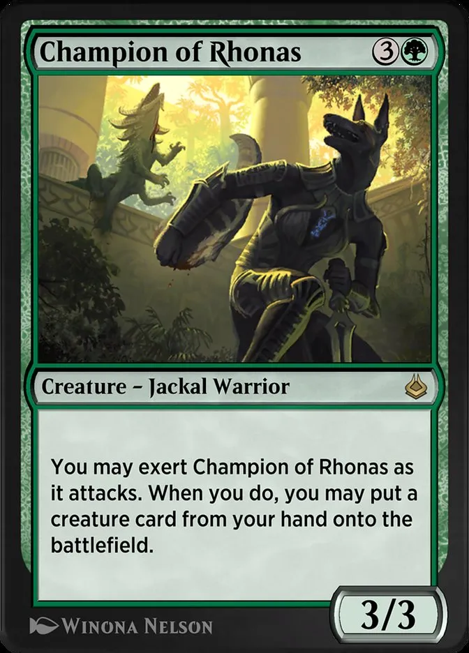 Champion of Rhonas Front Face