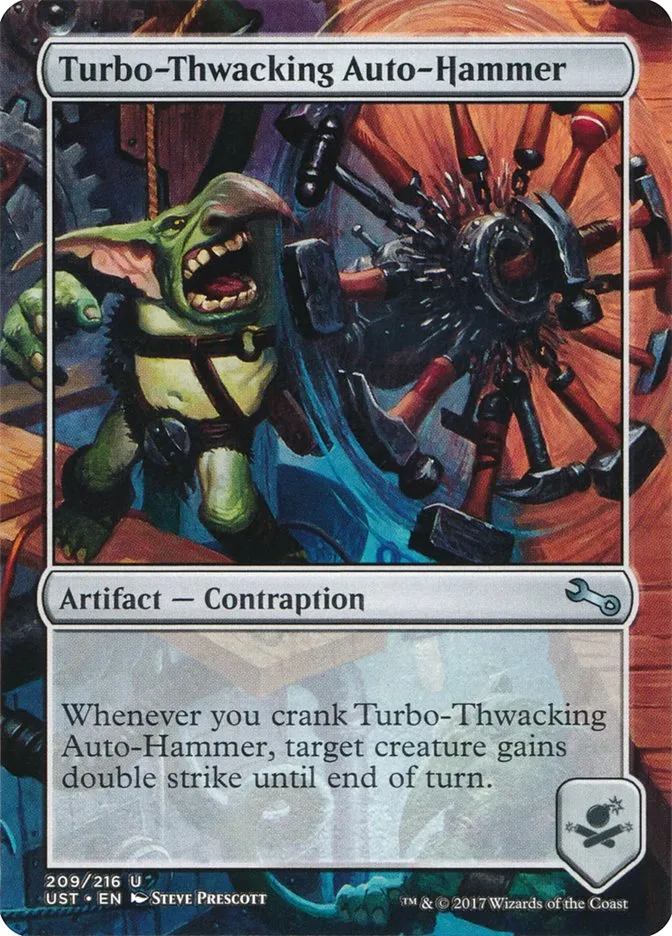 Turbo-Thwacking Auto-Hammer Front Face