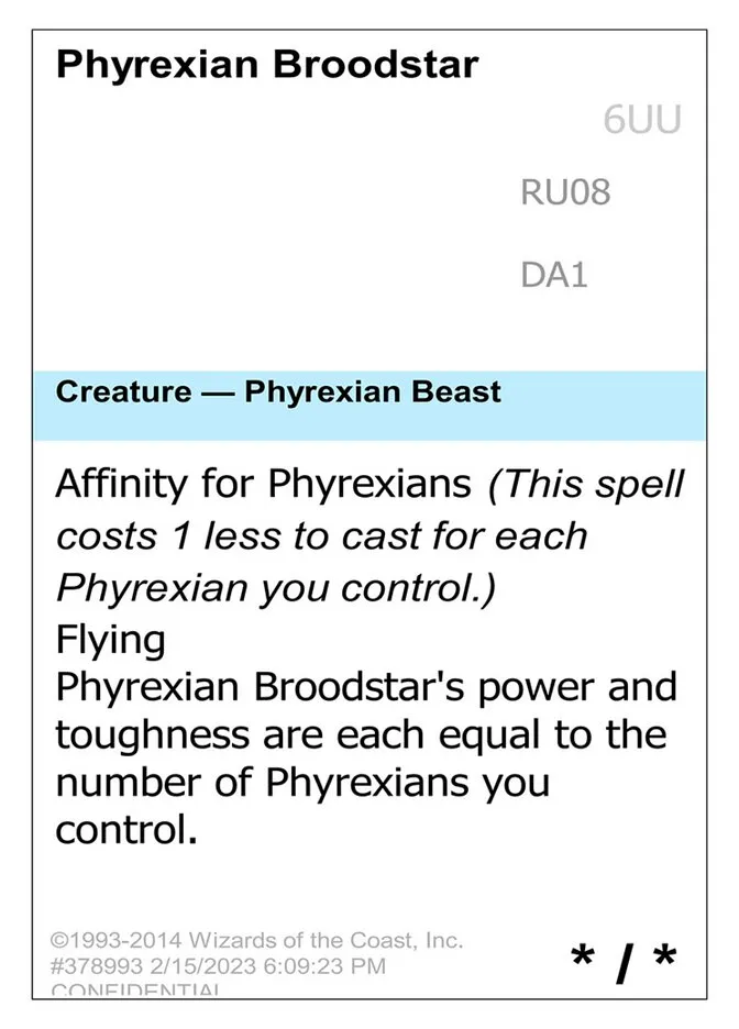 Phyrexian Broodstar Front Face