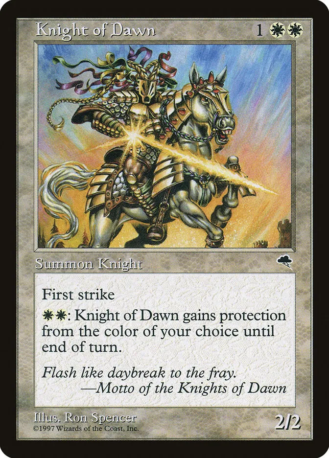 Knight of Dawn Front Face