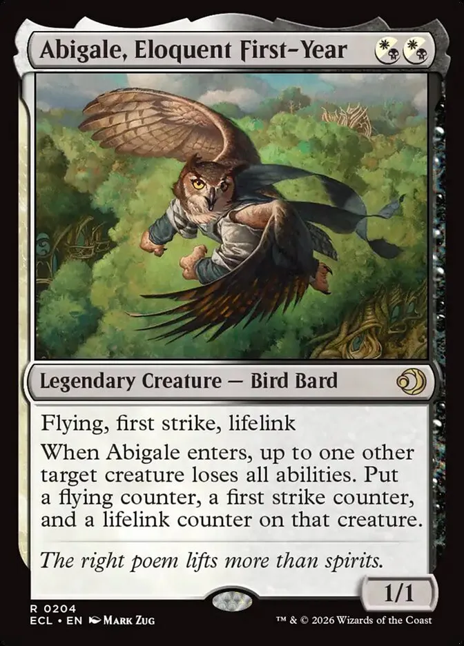 Abigale, Eloquent First-Year