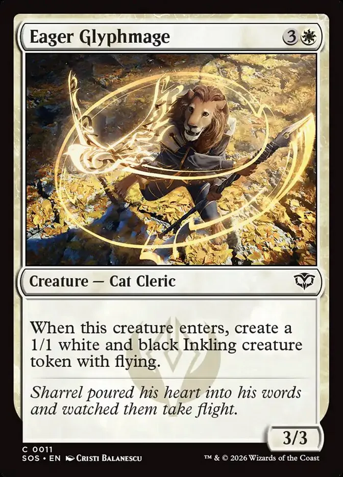 Eager Glyphmage Front Face