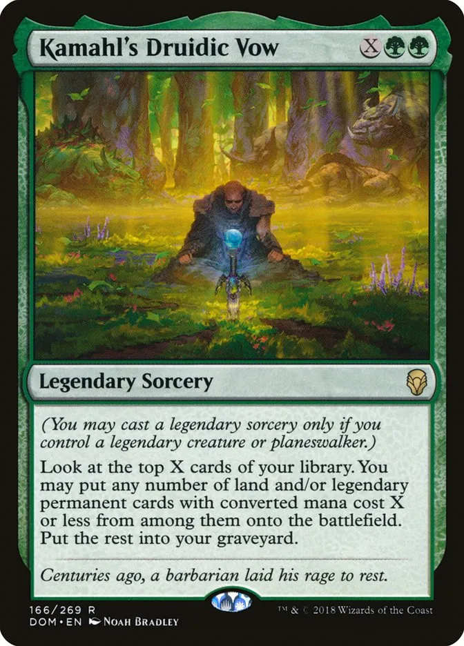 Kamahl's Druidic Vow Front Face