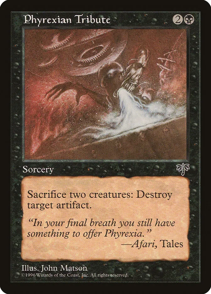 Phyrexian Tribute Front Face