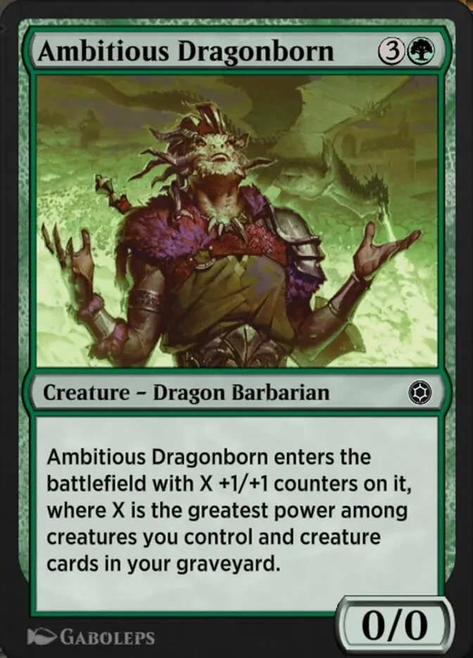 Ambitious Dragonborn Front Face