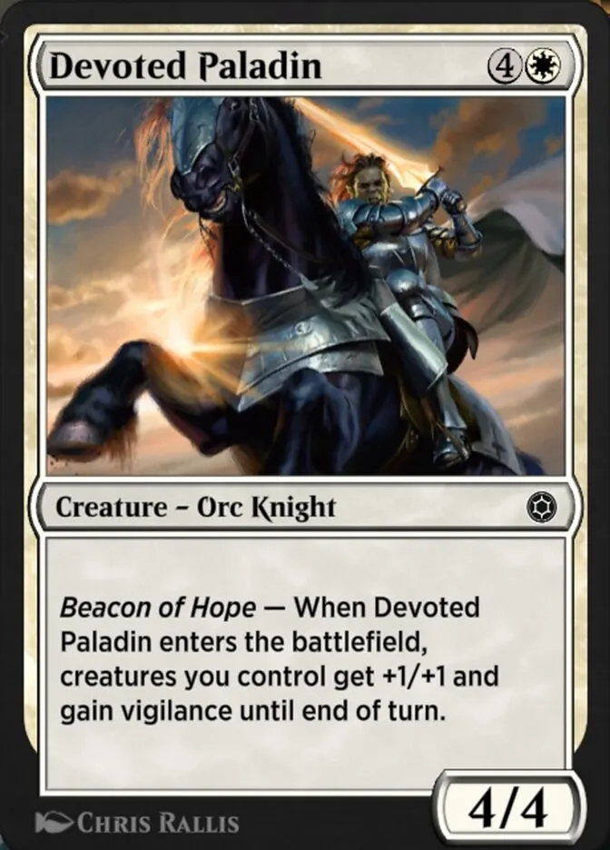 Devoted Paladin Front Face