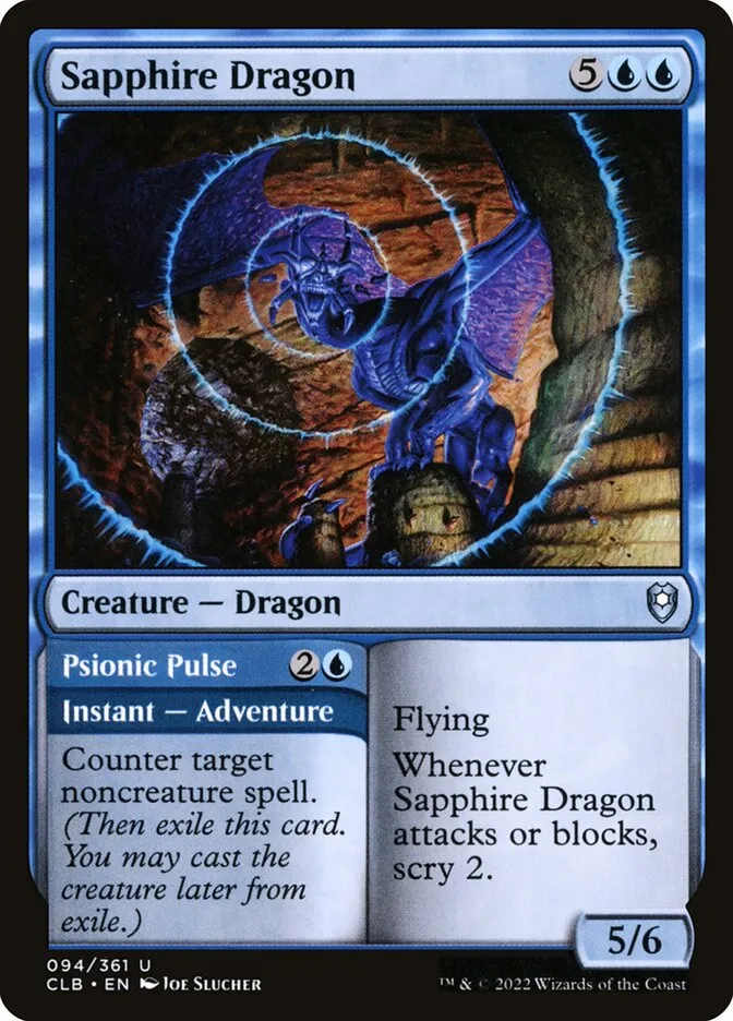 Sapphire Dragon // Psionic Pulse Front Face