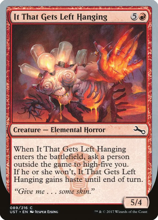 It That Gets Left Hanging Front Face