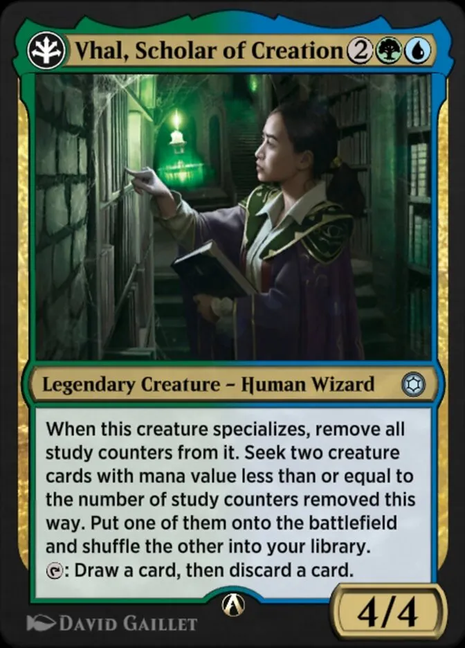 Vhal, Scholar of Creation Front Face