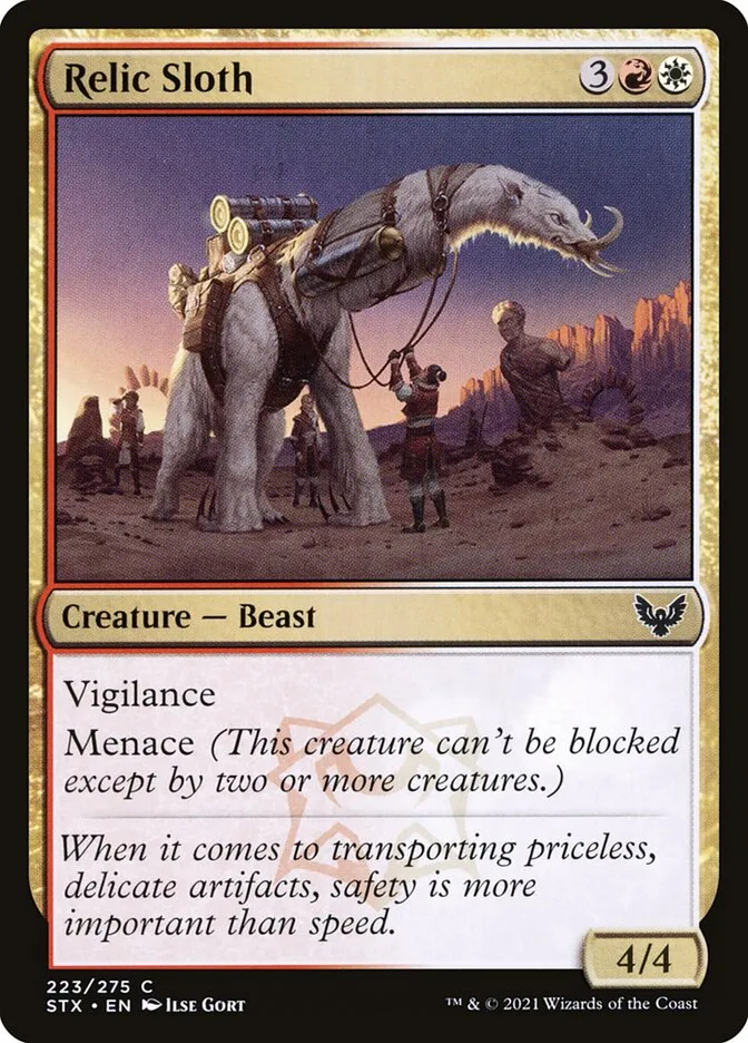 Relic Sloth Front Face