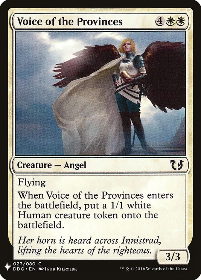 Voice of the Provinces Front Face