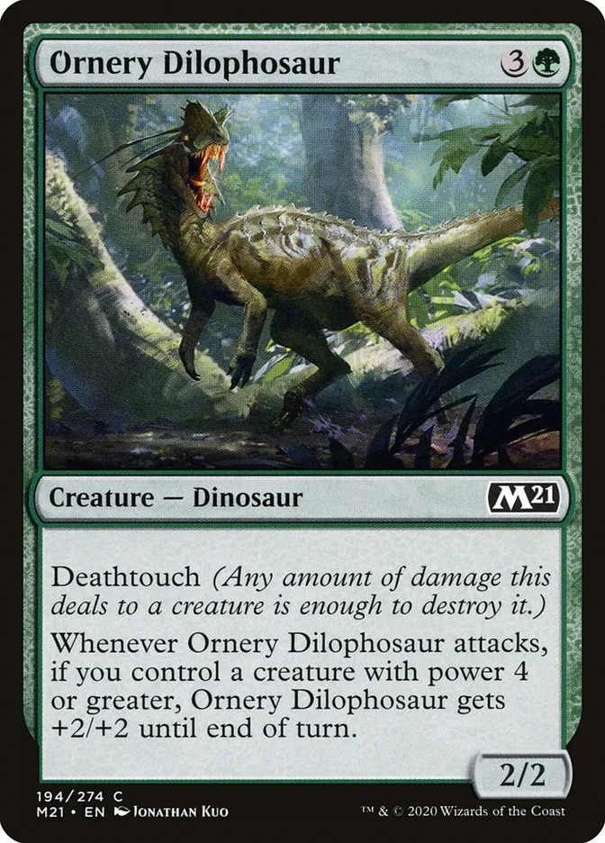 Ornery Dilophosaur Front Face
