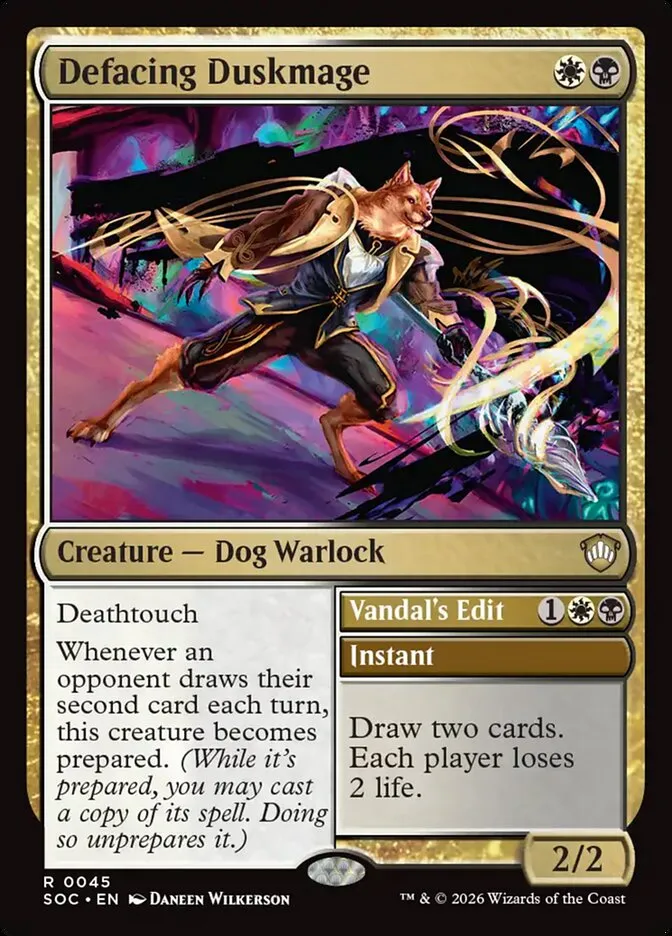 Defacing Duskmage // Vandal's Edit Front Face