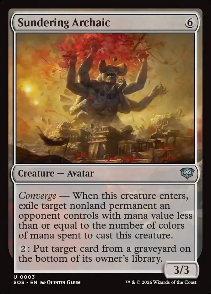 Sundering Archaic Front Face