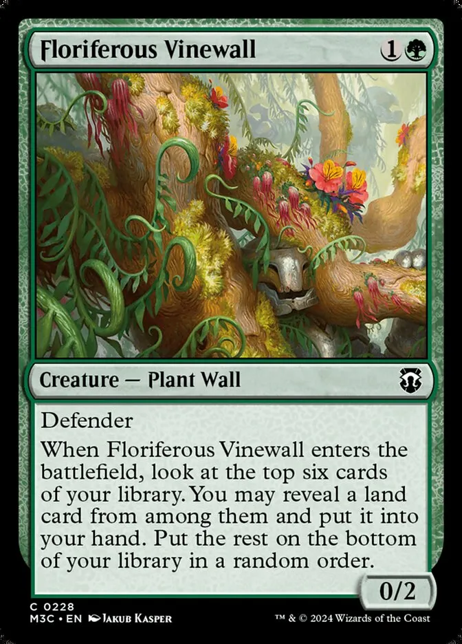 Floriferous Vinewall Front Face