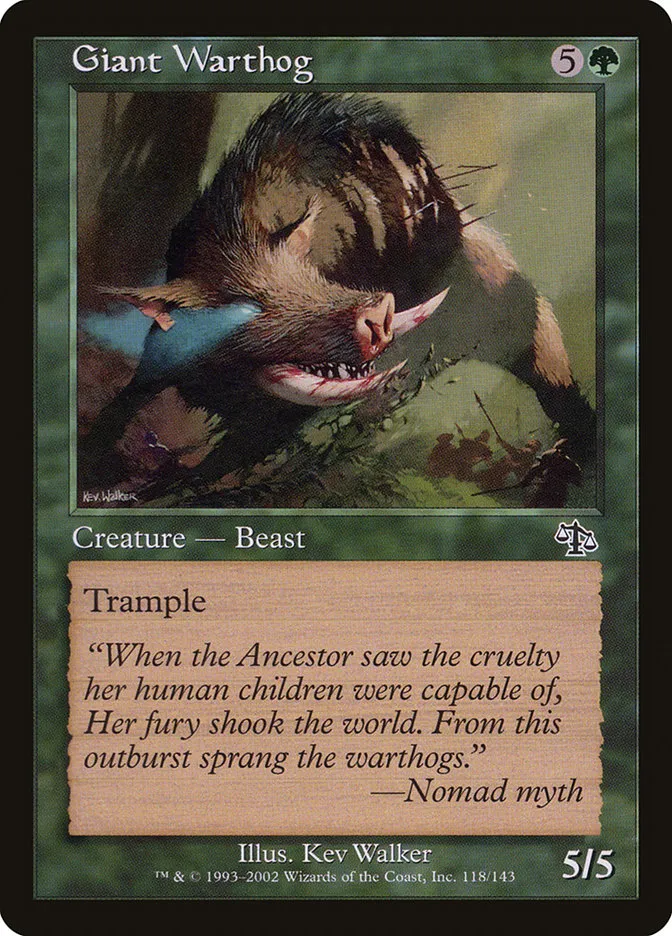 Giant Warthog Front Face