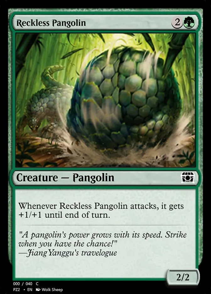 Reckless Pangolin Front Face